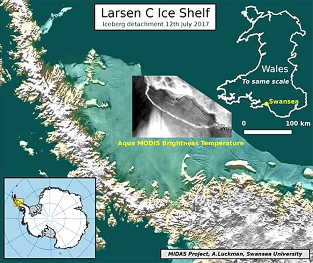 antartika-dan-trilyon-tonluk-buz-dagi-koptu İstanbul'dan Büyük Buz Parçası Koptu! Haberler 