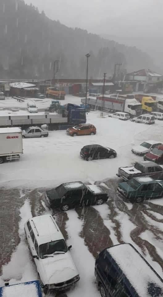 Kastamonu dolu ile beyazladı!