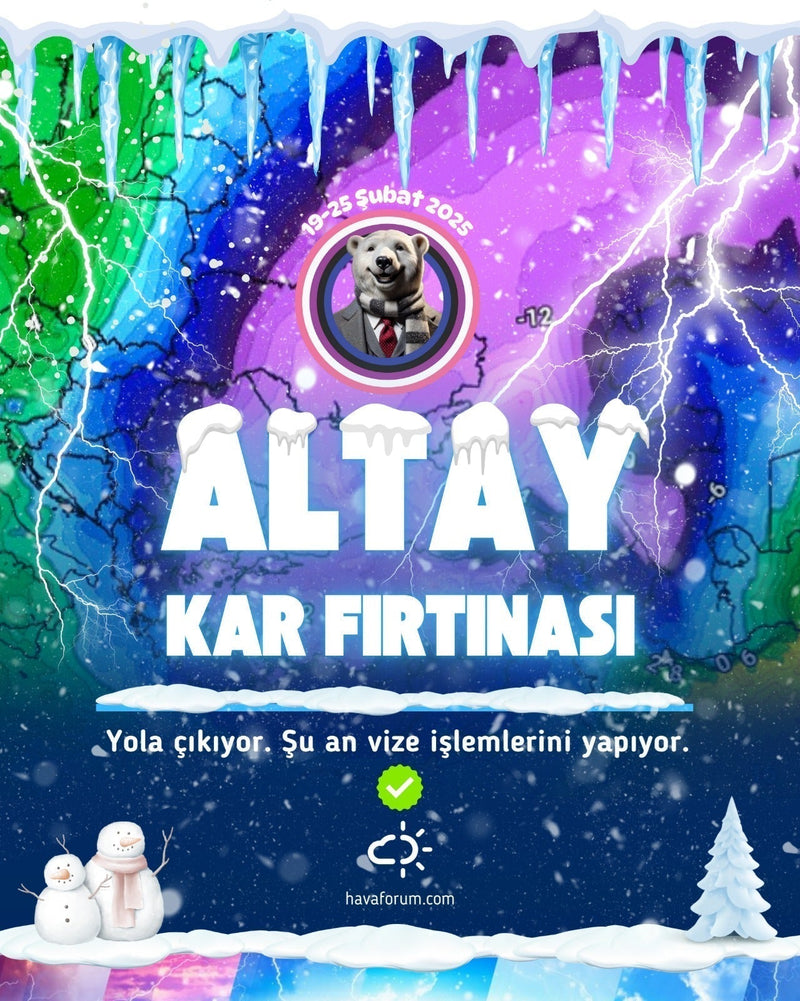 Altay Kar Fırtınası Türkiye'ye Geliyor: 70 Şehirde Kar Bekleniyor!