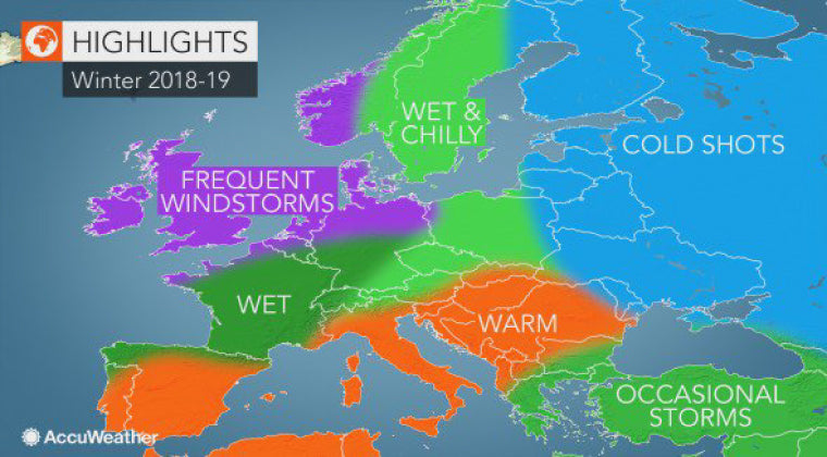 Accuweather 2018-2019 Kış Tahmini (Avrupa)