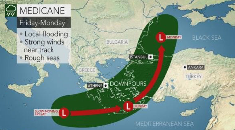 Accuweather'dan dikkat çekici medicane tahmini...