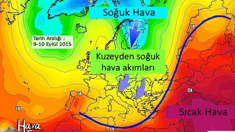 Kuzeybatıya İlk Serin Hava Dalgası....