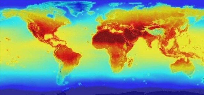 nasa-2099 NASA Temmuz 2099 küresel sıcaklık haritası Genel Haberler  