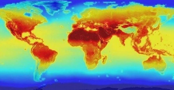 NASA Temmuz 2099 küresel sıcaklık haritası