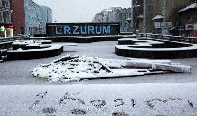 erzurum-gune-kar-yagisiyla-uyandi Erzurum'da Kar Yağışı Etkili Oldu ! Haberler  
