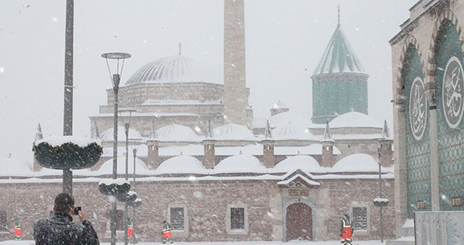konyada-yogun-kar-yagisi Konya ve Karaman'da Kar Rekoru! Haberler  