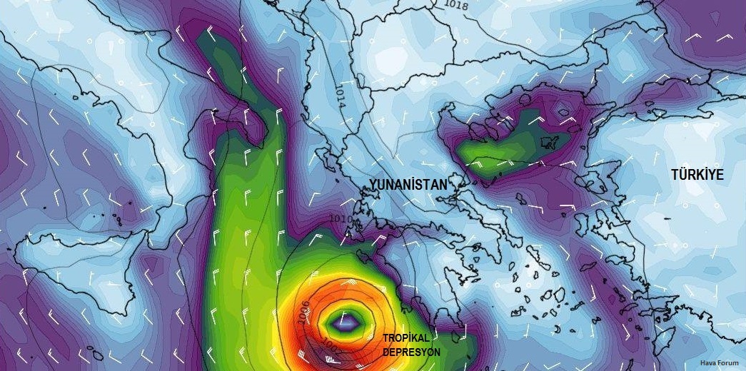 tropikal-depresyon-1 Tropikal Fırtına Medicane Türkiye'ye Yaklaşacak! Haberler  